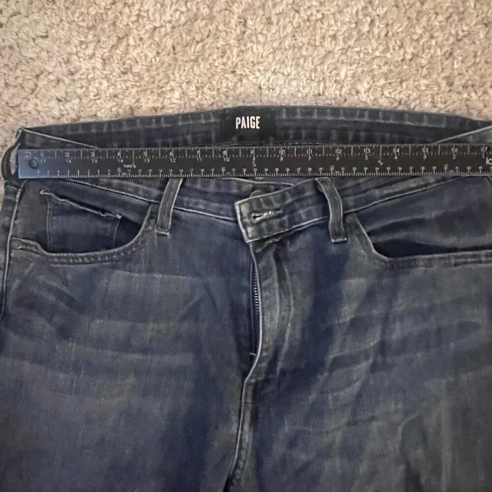 PAIGE Federal Dark Wash Straight Jeans 36